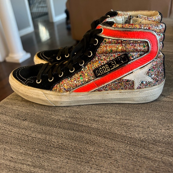  Glitter High-Top slide Sneakers size 37 100% authentic